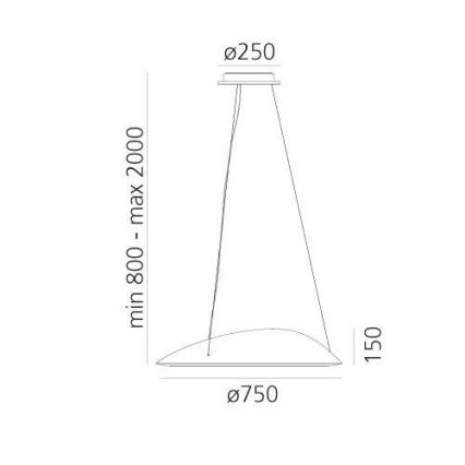 Artemide 1401010APP - LED Dimmable chandelier on a string AMELUNA LED/41W/230V 3000K