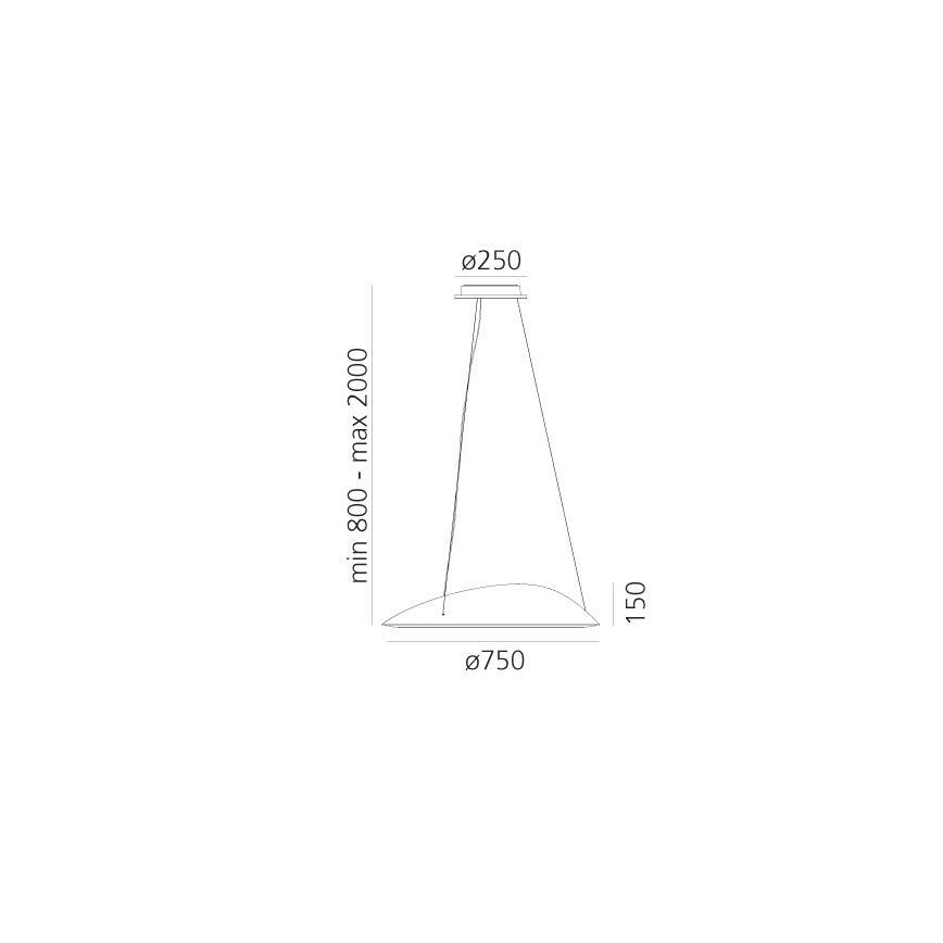 Artemide 1401010APP - LED Dimmable chandelier on a string AMELUNA LED/41W/230V 3000K