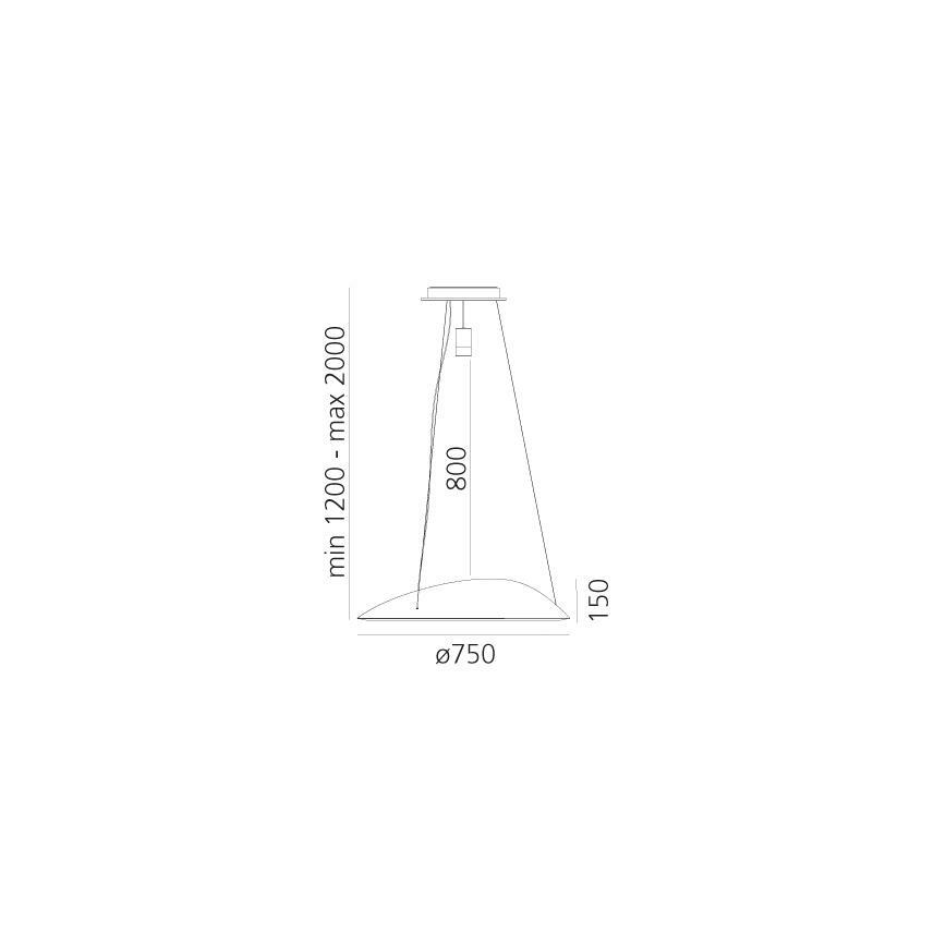 Artemide 1402010APP - LED RGBW Dimmable chandelier on a string AMELUNA LED/45W/230V 3000K