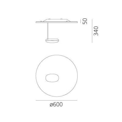 Artemide 1471110A - LED Dimmable ceiling light DROPLET LED/29W/230V 3000K