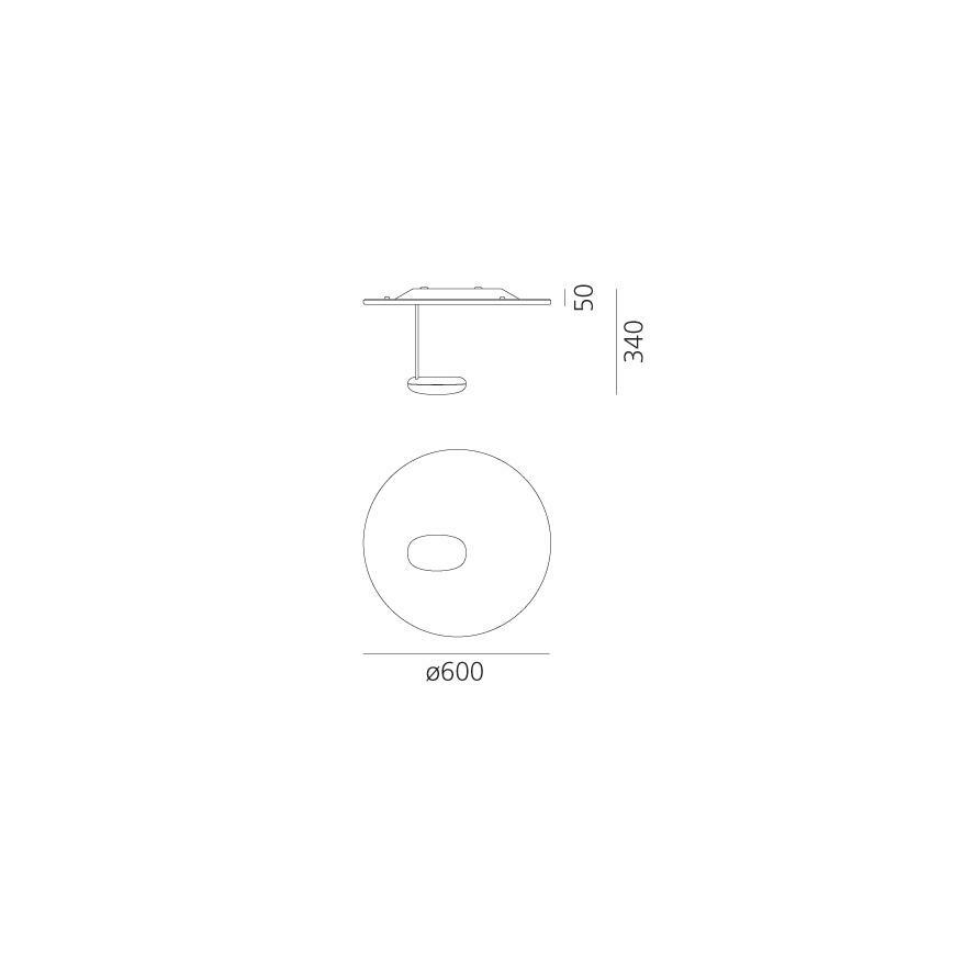 Artemide 1471110A - LED Dimmable ceiling light DROPLET LED/29W/230V 3000K