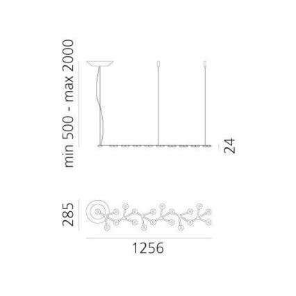 Artemide 1578050APP - LED Dimmable chandelier on a string NET LED/45W/230V 3000K