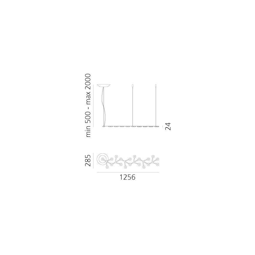 Artemide 1578050APP - LED Dimmable chandelier on a string NET LED/45W/230V 3000K
