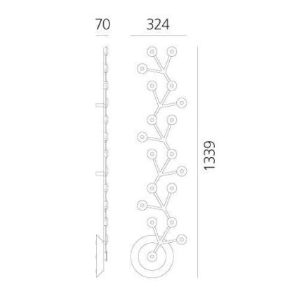Artemide 1596050APP - LED Dimmable ceiling light NET LED/45W/230V 3000K