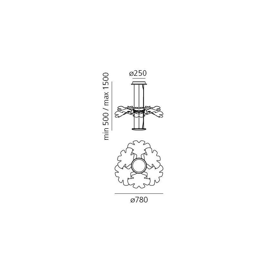 Artemide 1628010APP - LED Dimmable chandelier on a string CHLOROPHILIA LED/44W/230V 3000K