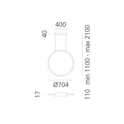 Artemide 1992360APP - LED RGBW Dimmable chandelier on a string DISCOVERY LED/42W/230V 2700-6500K bronze