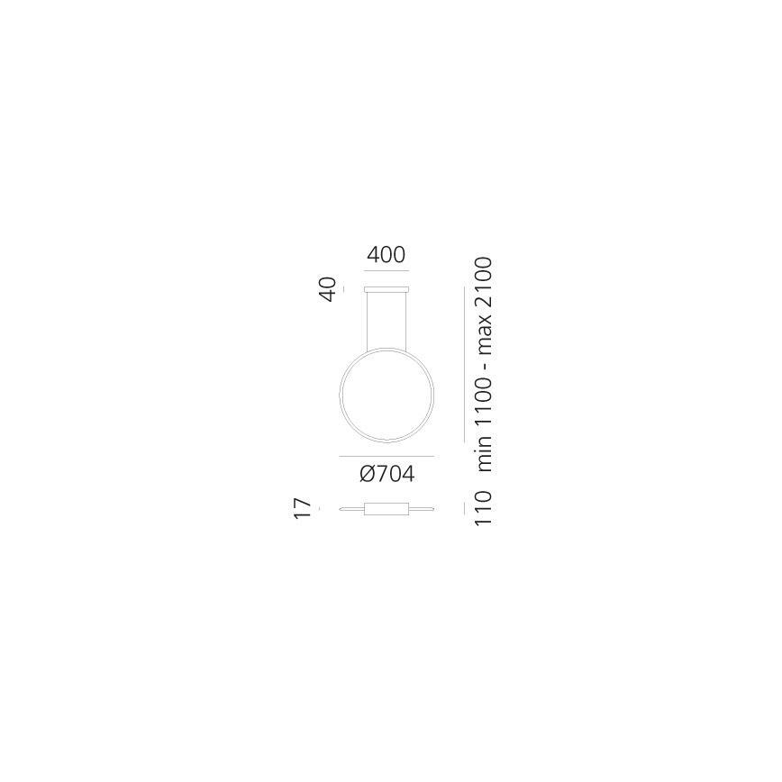 Artemide 1992360APP - LED RGBW Dimmable chandelier on a string DISCOVERY LED/42W/230V 2700-6500K bronze