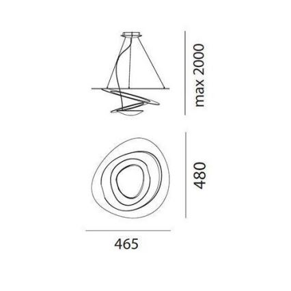 Artemide AR 1249010A - LED Dimming chandelier on a string PIRCE MICRO 1xLED/27W/230V