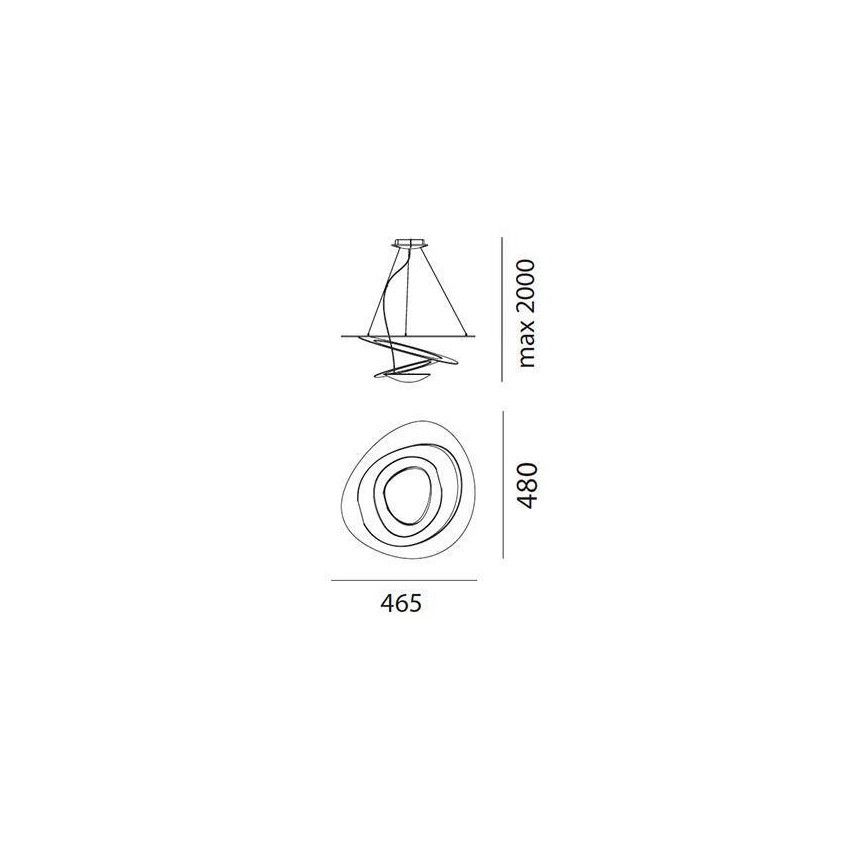 Artemide AR 1249010A - LED Dimming chandelier on a string PIRCE MICRO 1xLED/27W/230V