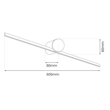 ARTIST LED Bathroom Mirror Light, 9W, 230V, 60 cm, IP44, Gold