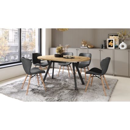 ARTUR Dining Table, Artisan Oak/Black