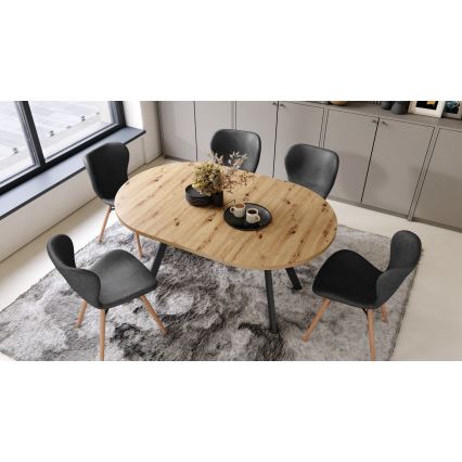ARTUR Dining Table, Artisan Oak/Black