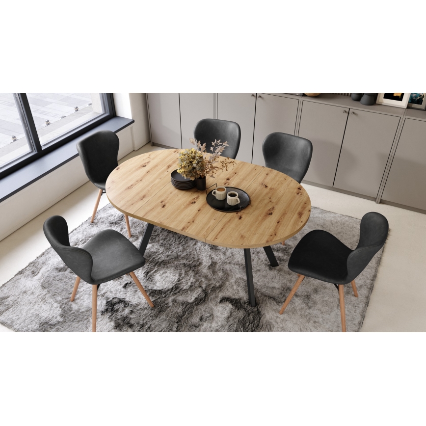 ARTUR Dining Table, Artisan Oak/Black