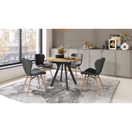 ARTUR Dining Table, Artisan Oak/Black