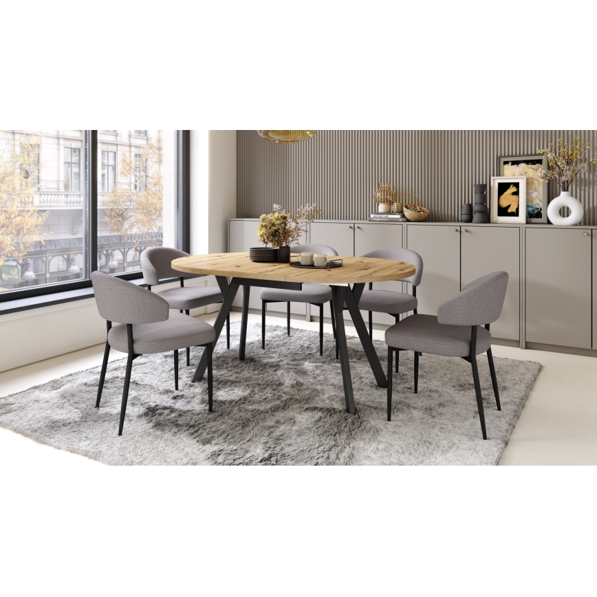 ARTUR Dining Table, Artisan Oak/Black