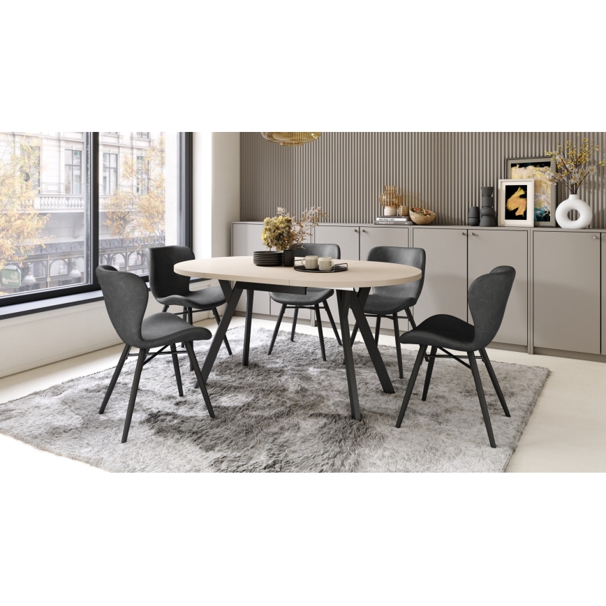 ARTUR Dining Table, Beige/Black