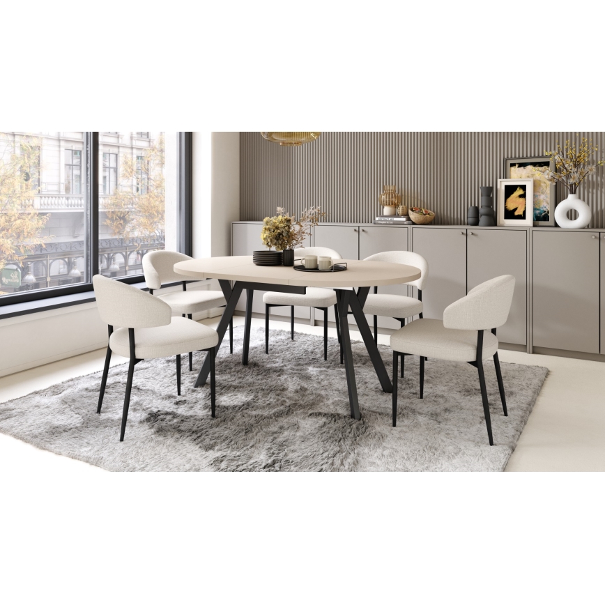 ARTUR Dining Table, Beige/Black
