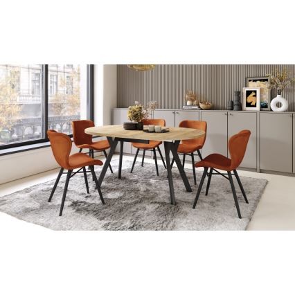ARTUR Dining Table, Craft Oak/Black