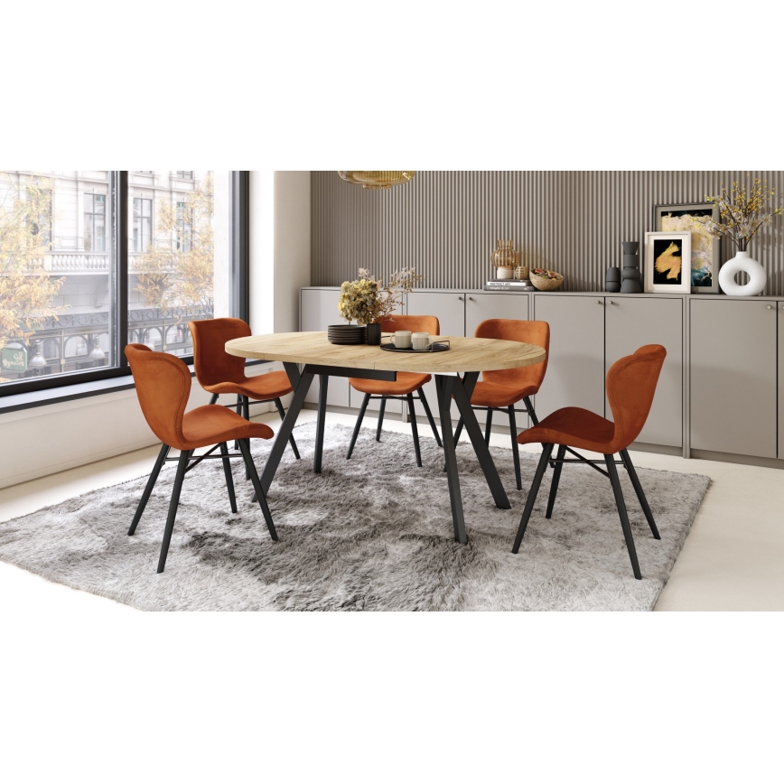 ARTUR Dining Table, Craft Oak/Black