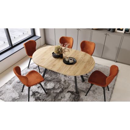 ARTUR Dining Table, Craft Oak/Black