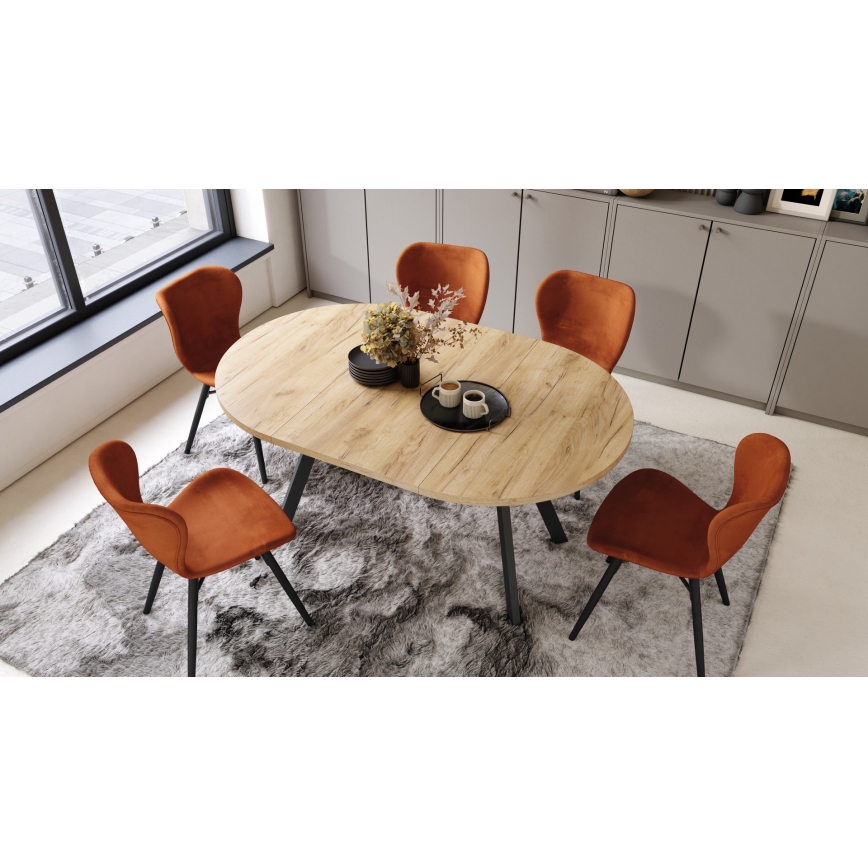 ARTUR Dining Table, Craft Oak/Black