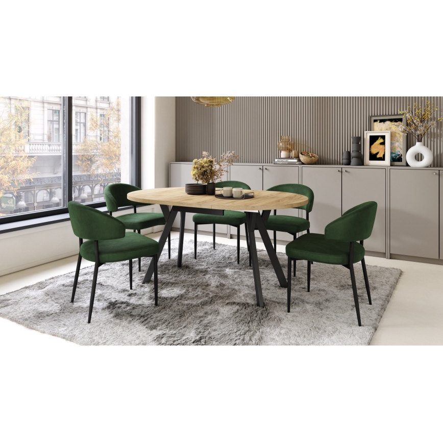 ARTUR Dining Table, Craft Oak/Black