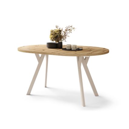 ARTUR Extendable Dining Table, Artisan Oak/Beige