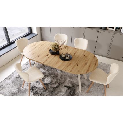 ARTUR Extendable Dining Table, Artisan Oak/Beige