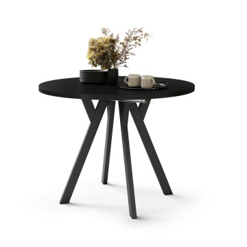 ARTUR Extendable Dining Table, Black