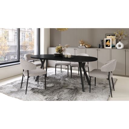 ARTUR Extendable Dining Table, Black