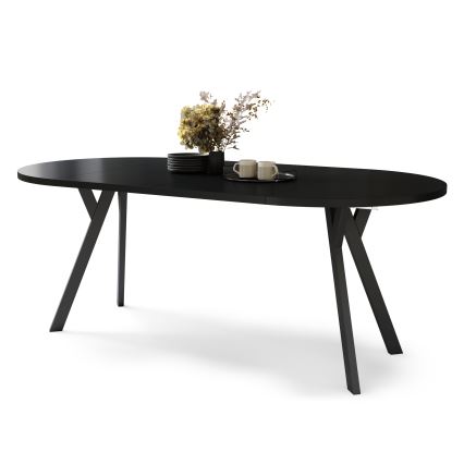 ARTUR Extendable Dining Table, Black