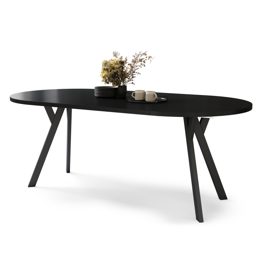 ARTUR Extendable Dining Table, Black