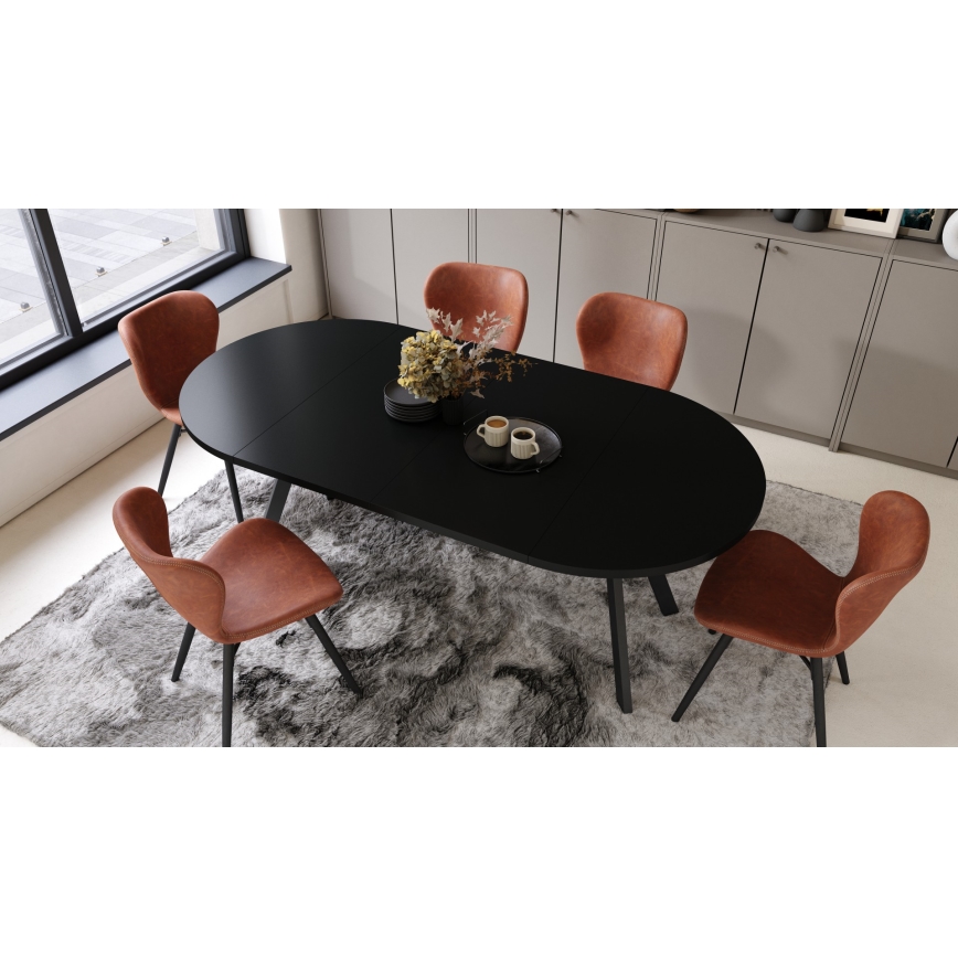 ARTUR Extendable Dining Table, Black