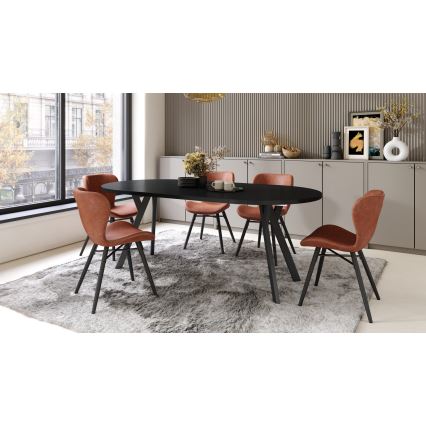 ARTUR Extendable Dining Table, Black