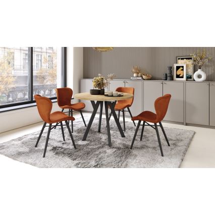 ARTUR Extendable Dining Table, Craft Oak/Black