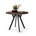 ARTUR extendable dining table, oak/black