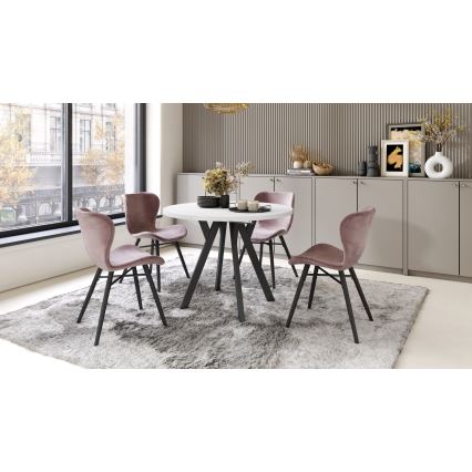 ARTUR Extendable Dining Table, White/Black