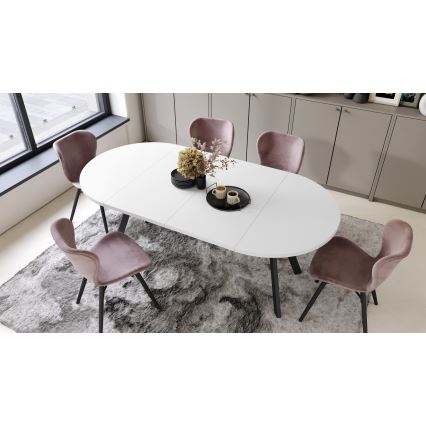 ARTUR Extendable Dining Table, White/Black