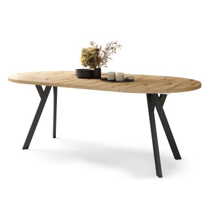 ARTUR Extendable Dining Table — Artisan Oak/Black