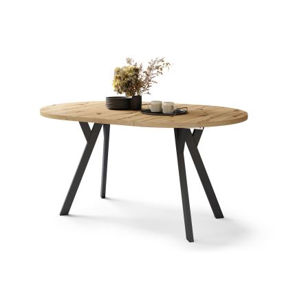 ARTUR Extendable Dining Table — Artisan Oak/Black