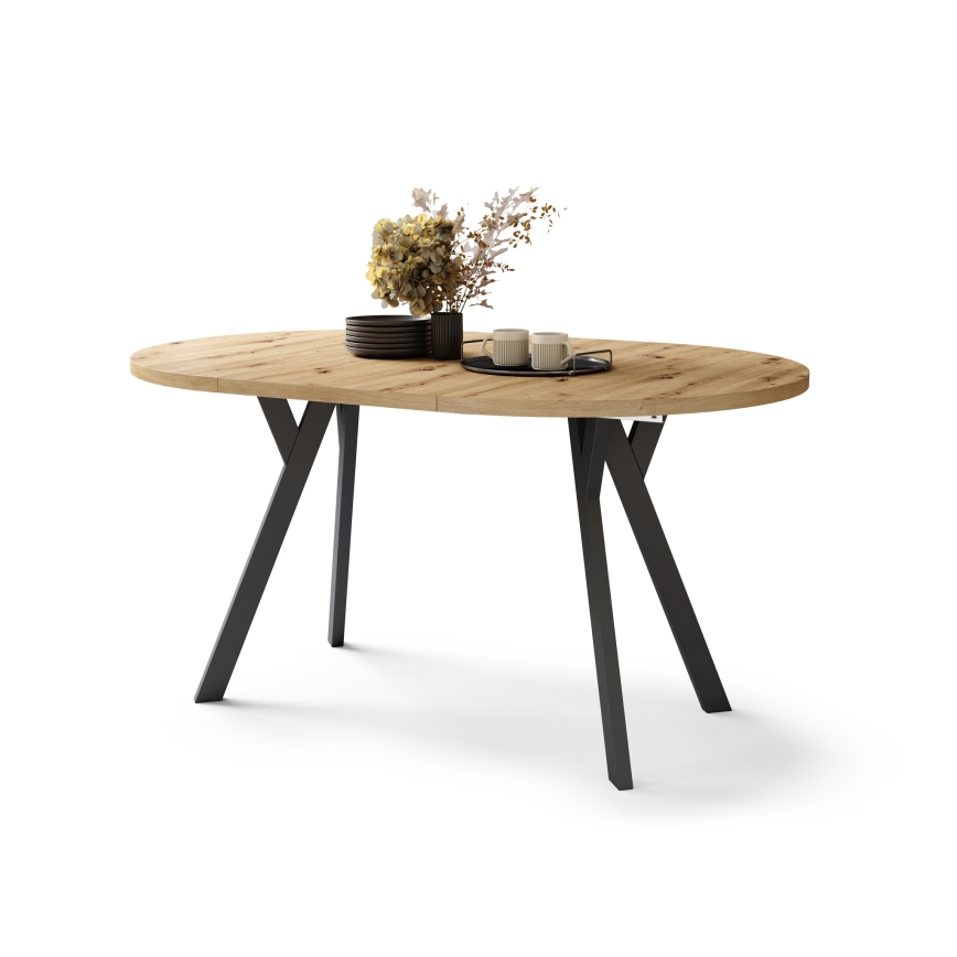 ARTUR Extendable Dining Table — Artisan Oak/Black