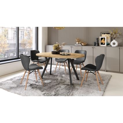 ARTUR Extendable Dining Table — Artisan Oak/Black