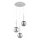 ARVENA cable pendant light 3xE14/10W/230V glossy chrome/black/smoked glass