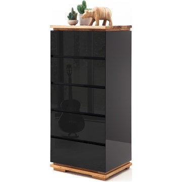 ARVI chest of drawers black/oak