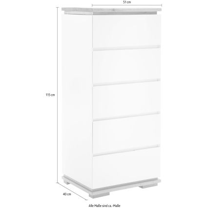 ARVI chest of drawers black/oak