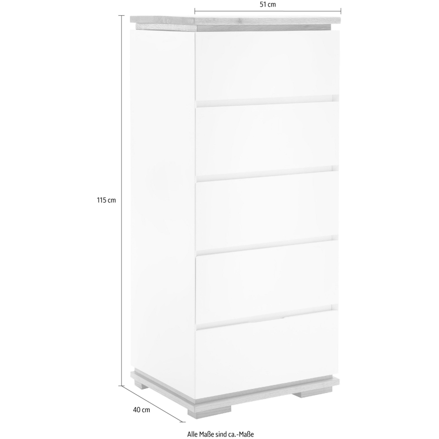 ARVI chest of drawers black/oak