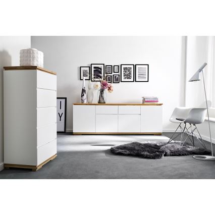 ARVI Chest of Drawers, White/Oak
