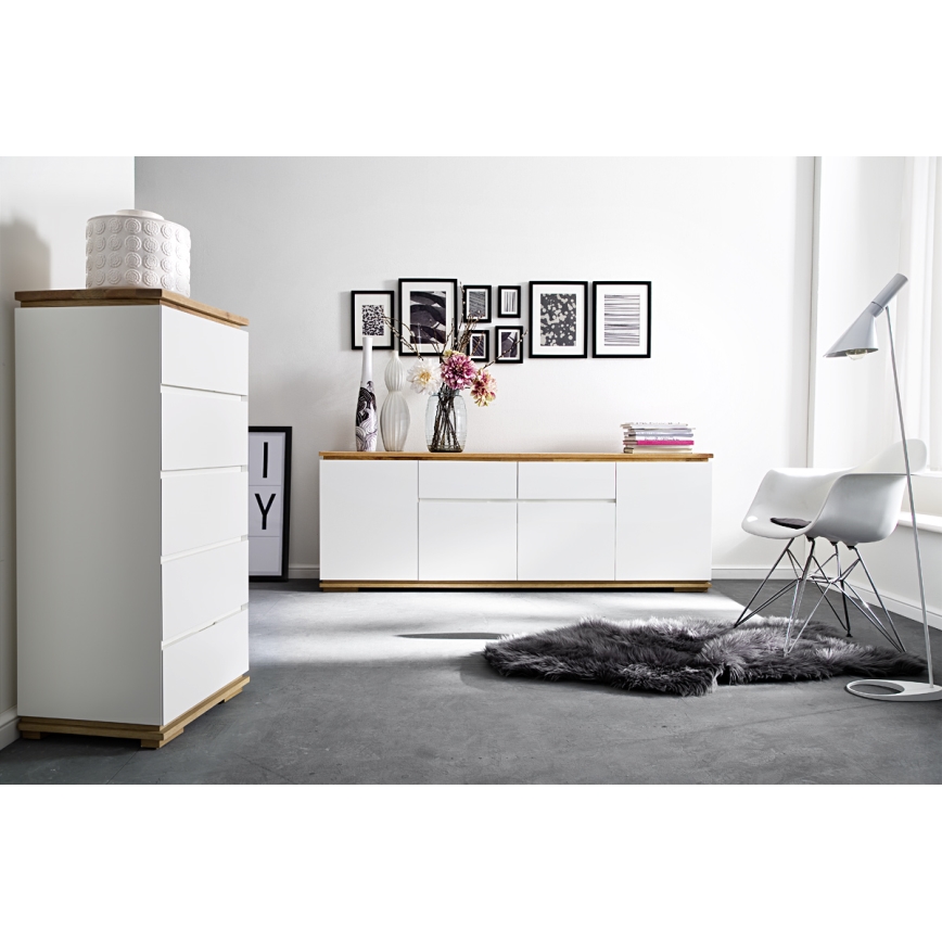 ARVI Chest of Drawers, White/Oak