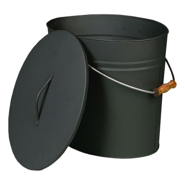Ash bucket with a lid 24 l anthracite