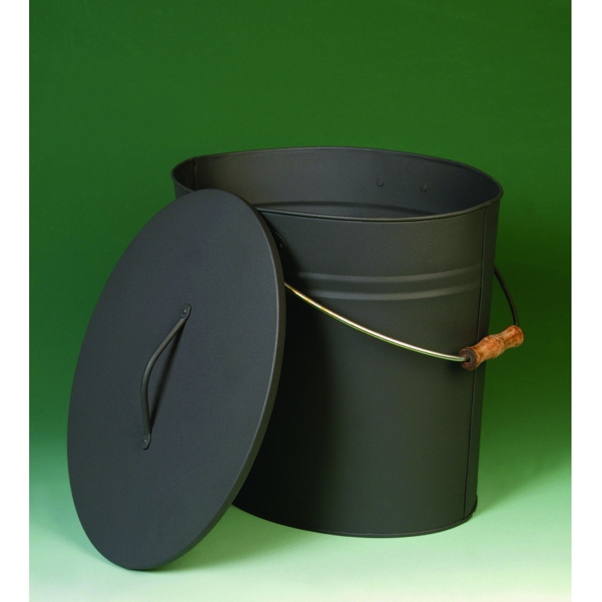 Ash bucket with a lid 24 l anthracite